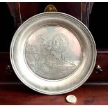 SILVER COMMEMORATIVE PLATE DEPICTING BRITTANIA AND QUEEN VICTORIA, No 282/1700, 1972, WEIGHT