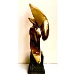 HATTAKITKOSOL SOMCHAI 1934-2000, BIRD SCULPTURE IN CAST AND POLISHED BRASS, No /1000,