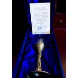 SILVER AND GLASS GOBLET- 80th BIRTHDAY QUEEN ELIZABETH QUEEN MOTHER, EDITION 50/800