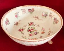 CHINESE FAMILLE ROSE BOWL, APPROXIMATELY 29cm DIAMETER AND 13cm DEEP