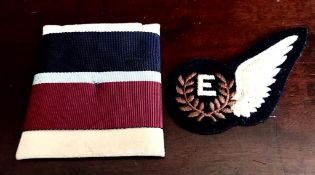 RAF ENGINEERS EPAULETTE AND ENGINEER'S WINGED INSIGNIA (EMBROIDERED)