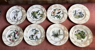 EIGHT ROYAL WORCESTER AUBUDON 'BIRDS OF AMERICA' WALL PLATES