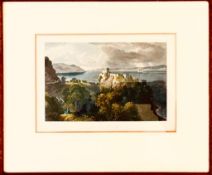 W FOREST- 'CASTLE URQUHART LOCH NESS' COLOUR PRINT, SIGNED LOWER RIGHT, FRAMED AND GLAZED,