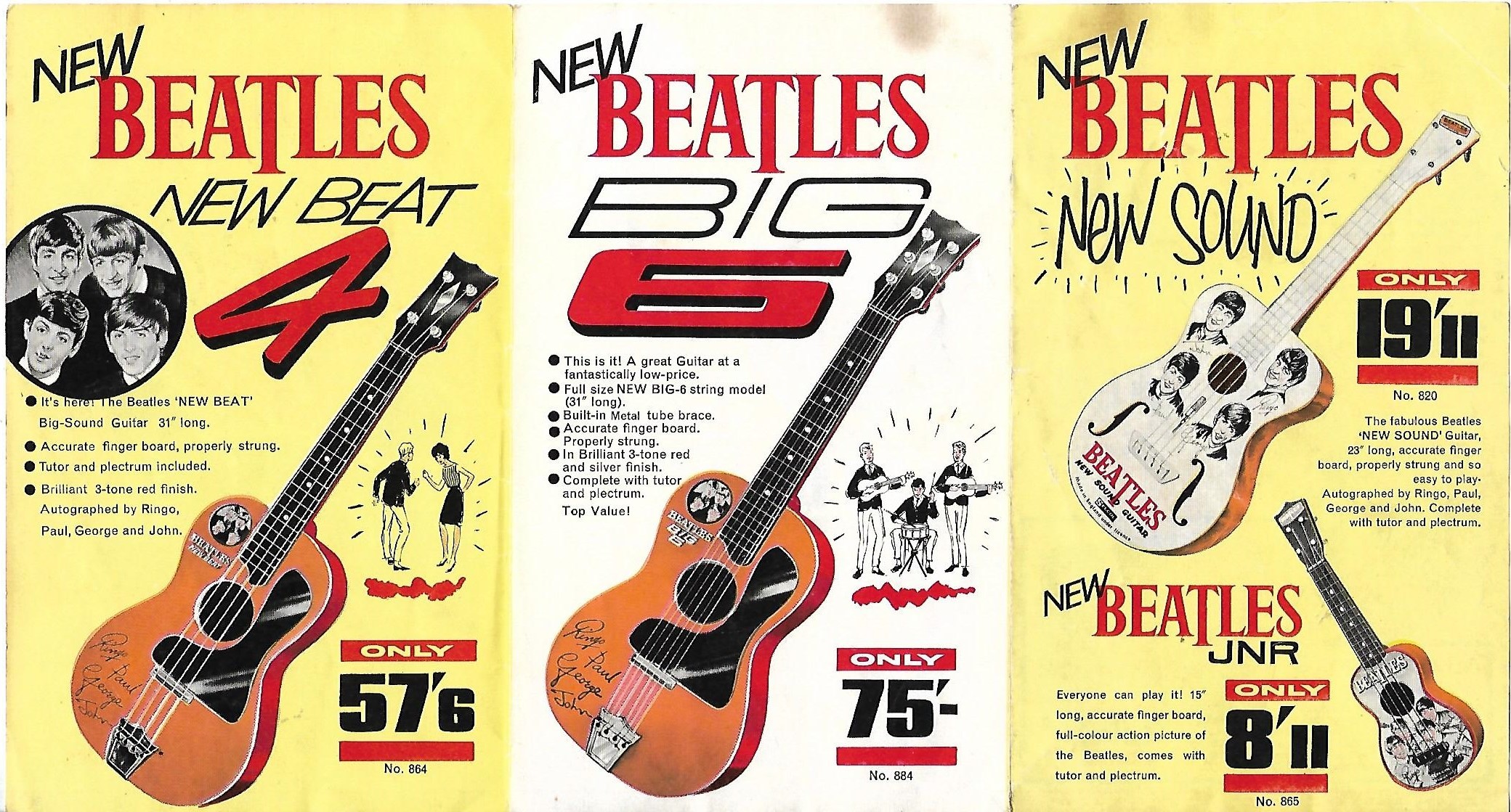 The Beatles Selcol instruments sales tri-fold booklet 1963 UK - Image 2 of 2
