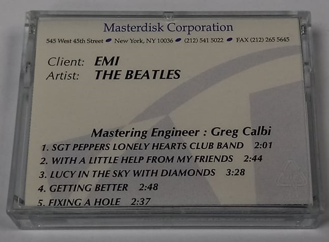 The Beatles Sgt Pepper DAT Cassette