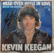 Kevin Keegan Head Over Heels In Love 7? single signed on cover by Kevin