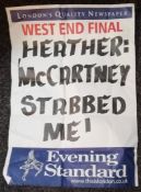 Heather McCartney Stabbed Me! London Evening Standard newsstand poster