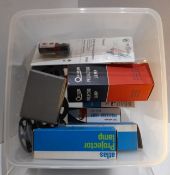 Various photographic film items including two projector lens, A Premier 16/8mm ?Deluxe Film Joiner?,