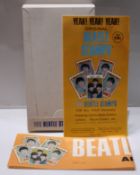 Beatles Stamps with original box and banner advertising poster USA c.1964