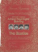 A Hard Day?s Night Northern Premiere Programme (seem split) with Ticket to Odeon Liverpool 10th July