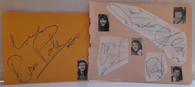 Brian Poole and the Tremeloes tour programme and signed pages from autograph book