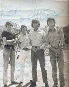 The Beatles Help Bahamas photograph fully signed, photograph has some cracking and damage and