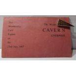 Cavern Club Membership card for Freda Kelly 1966 card was given to Freda by Alf Geohegan the Clubs