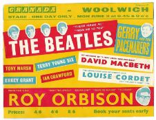 The Beatles & Roy Orbison handbill (trimmed) for Granada Woolwich 3rd June 1963
