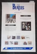 Five Beatles promotional posters including Beatles Ballads and 20 Greatest Hits