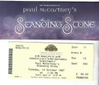 Collection of tickets and passes and notes with regards performance of Paul McCartney?s Standing
