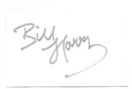Bill Harry signed piece of paper