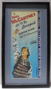 Paul McCartney Let It Be Liverpool concert ticket holder signed on front ?Cheers Paul McCartney?
