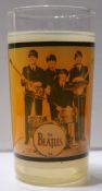Canadian Beatles drinking glass features photograph of the group 1964