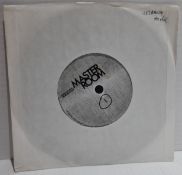 Two Ultravox 7? acetates along with A4 note pad giving recording information for The Ultravox