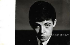 Paul McCartney photograph stamped Proof Only on front. Early 1962 unused NEMS promotional