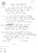 Lyric sheets for Flaming Pie, Young Boy and Your Loving Flame with notations