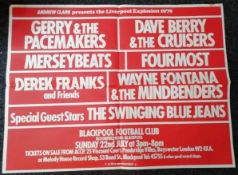 Collection of six Mersey Beat group related original concert posters