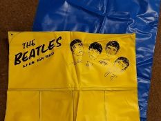 Beatles Air-bed by Li-Lo blue and yellow with black print Beatles heads with first names. UK c.1964