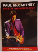 Four Paul McCartney concert programmes and concert ticket for London Earls Court