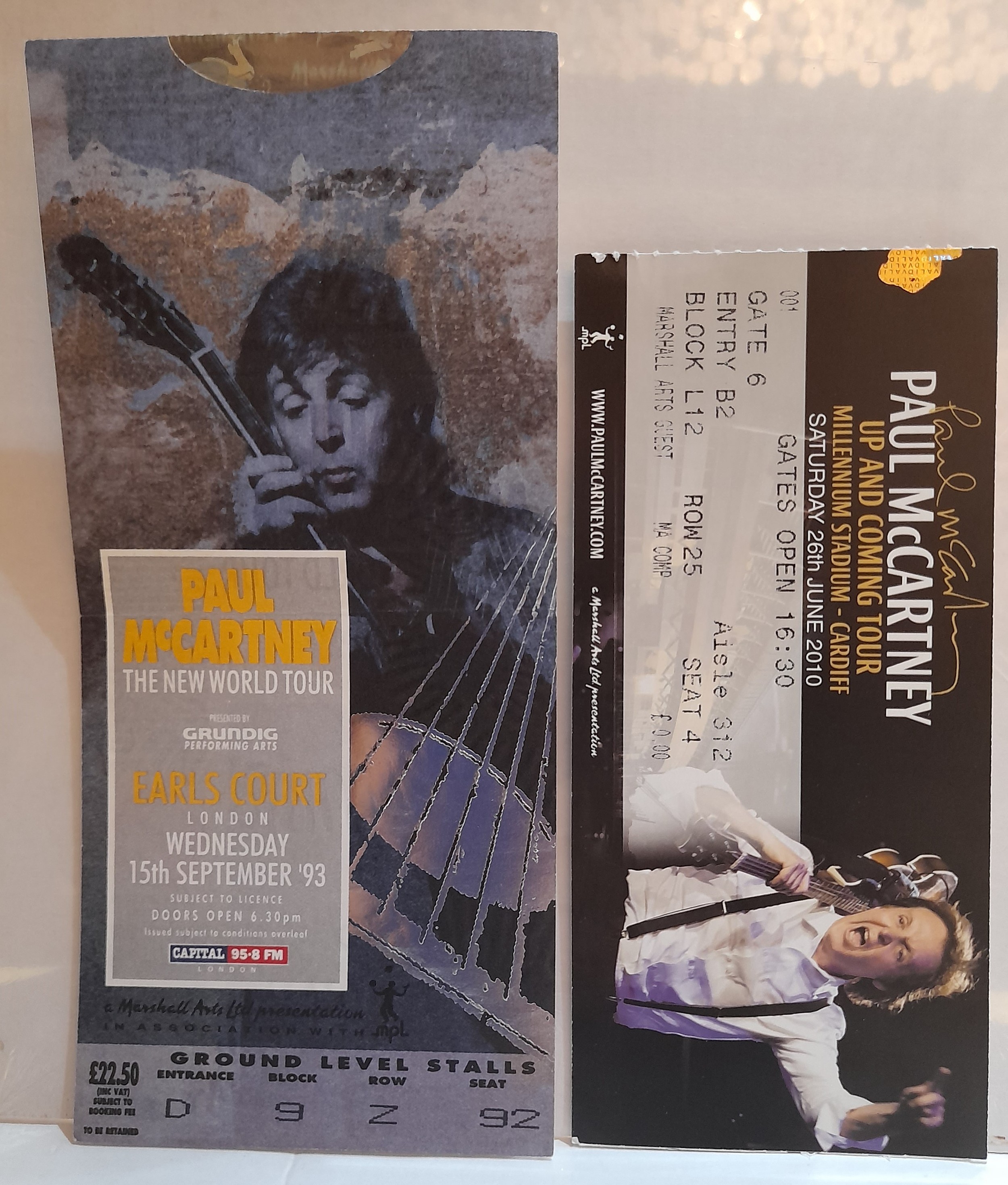 Four Paul McCartney tickets including Stuttgart, Cardiff and London Earls Court - Image 2 of 2