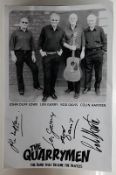 Quarrymen publicity photograph signed by John Duff Lowe, Colin Hatton, Len Garry and Rod Davis