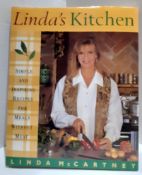 Linda McCartney Linda?s Kitchen hard back book signed on inside ?For Darling Geoff! Love XX Linda