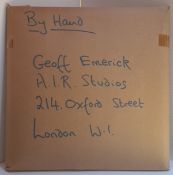 12? Brown card envelope addressed to Geoff Emerick at Air Studios containing Conversation With Elvis