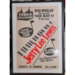 Original Jerry Lee Lewis Tower Ballroom Poster 17th May 1962 framed size approx. 25?x35?