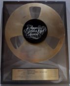 Ampex Golden Reel Award presented to Geoff Emerick for work on Paul McCartney?s Tug Of War LP
