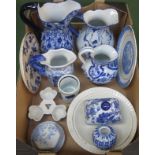 Parcel of various Blue and White china including some Oriental patterns