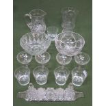 Mixed lot of glassware Inc. facet cut glass cruet wet, various drinking glasses, etc