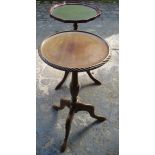 two 20th century tripod wine tables.