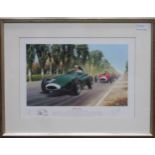 Tony Smith -Pencil signed colour print - British Greats - Sterling Moss. Limited Edition No. 328/