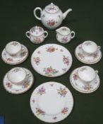 Parcel of Royal Worcester Roanoke floral decorated tea ware, Approx. 17 pieces