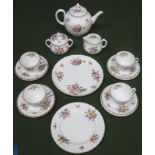 Parcel of Royal Worcester Roanoke floral decorated tea ware, Approx. 17 pieces