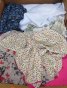 Parcel of various textiles, ladies clothing etc