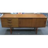 Avalon mid 20th century teak sideboard. Approx. 72cms H x 163cms W x 43.5cms D