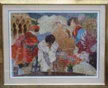 Roy Fairchild-Woodward - Large limited edition pencil signed artists proof serigraph - Masquerade.