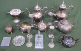 Parcel of various silver plated ware, pewter ware etc