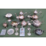 Parcel of various silver plated ware, pewter ware etc