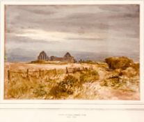 GEORGE RUSSELL GOWANS, 'ABBEY RUINS', WATERCOLOUR, MONOGRAM ON BOTTOM LEFT, FRAMED AND GLAZED,