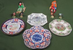 Sundry lot of various ceramics including Imari style plaque, Queen Victoria commemorative plates,