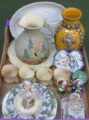 Sundry ceramics including various collectors plates, continental and other figures etc