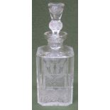 Edinburgh crystal etched thistle pattern decanter. Approx. 27cm H